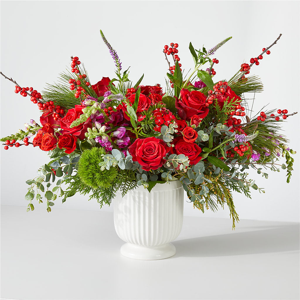 Big Red Bow Bouquet – Flowers Atlanta, Atlanta GA
