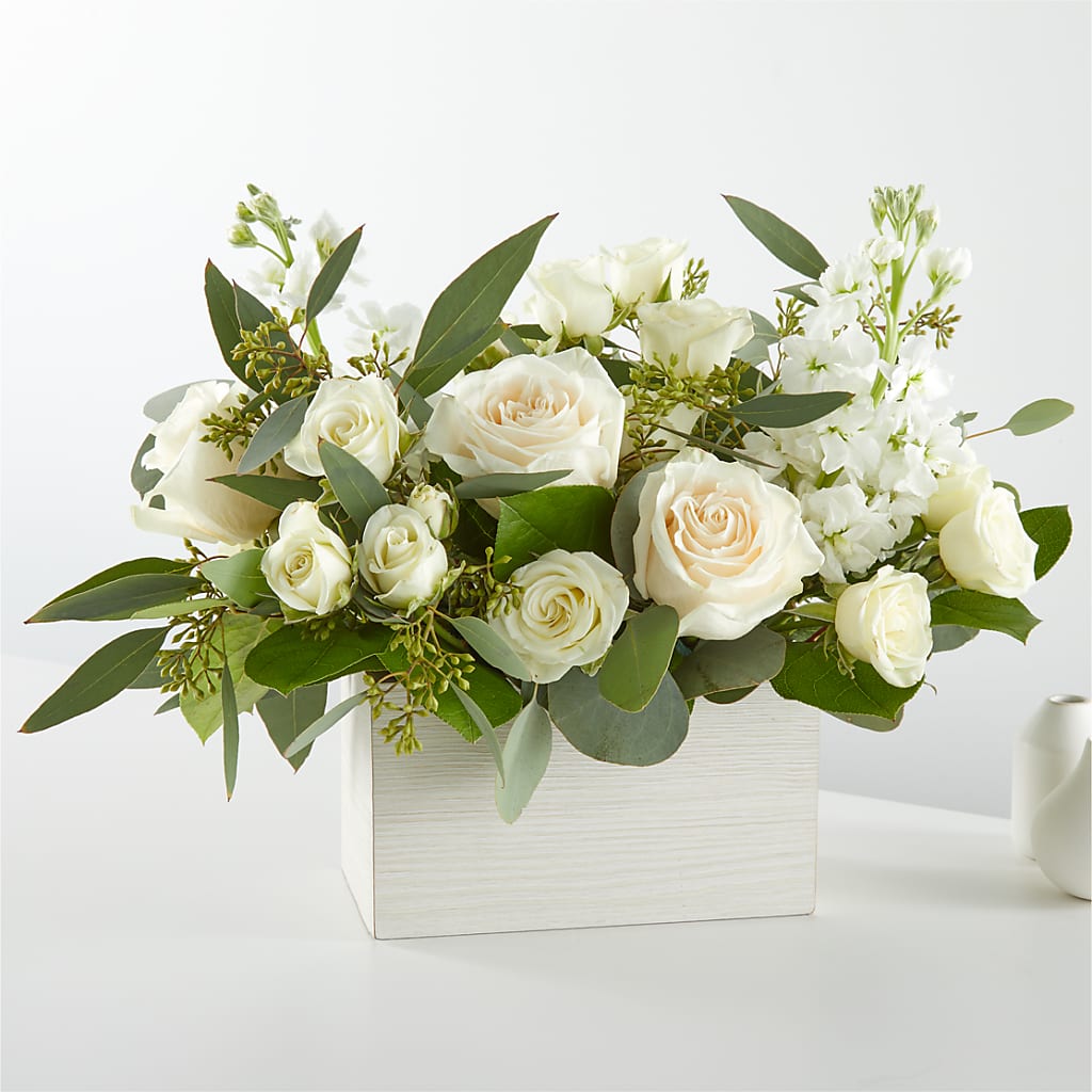 Fresh Linen Box Bouquet – Flowers Atlanta, Atlanta GA