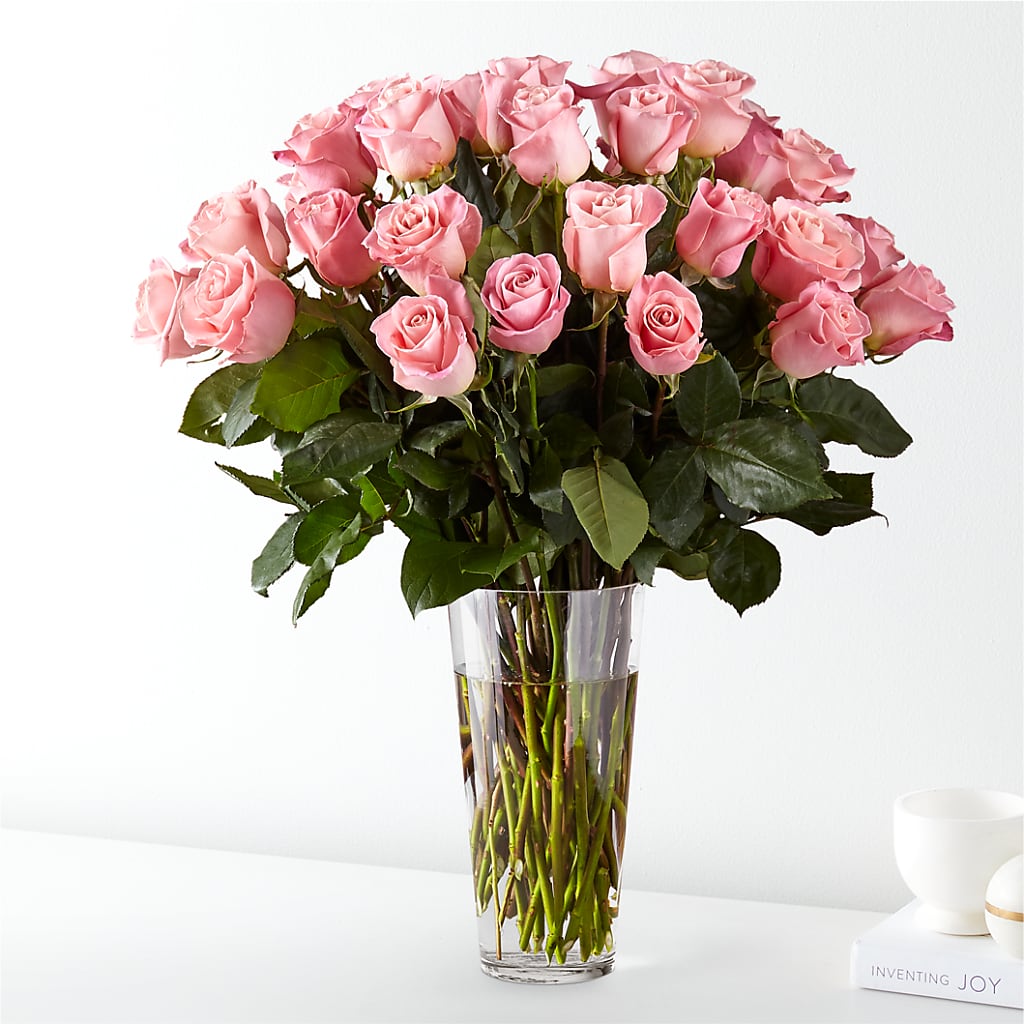 Long Stem Pink Rose Bouquet – Flowers Atlanta, Atlanta GA