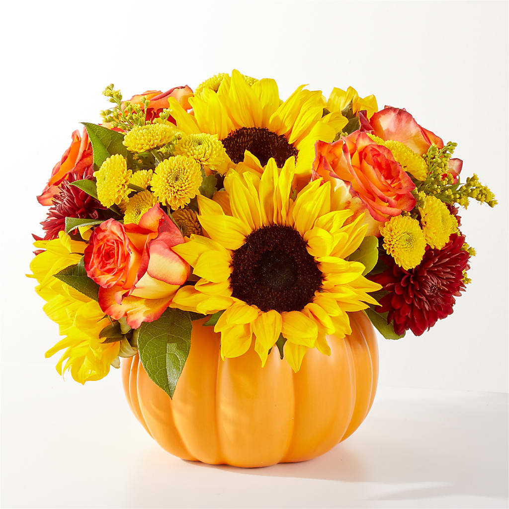 Golden Gourd Pumpkin Bouquet – Flowers Atlanta, Atlanta GA
