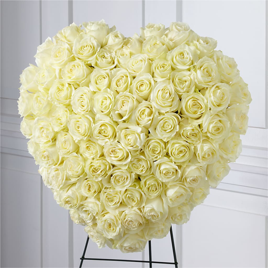 Elegant Remembrance Standing Heart – Flowers Atlanta, Atlanta GA