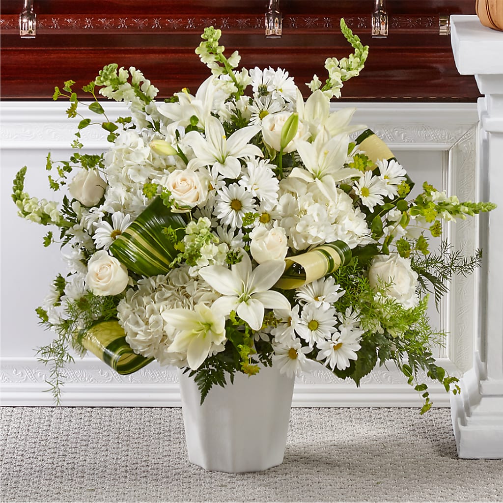 Thoughts of Tranquility Floor Basket – Flowers Atlanta, Atlanta GA