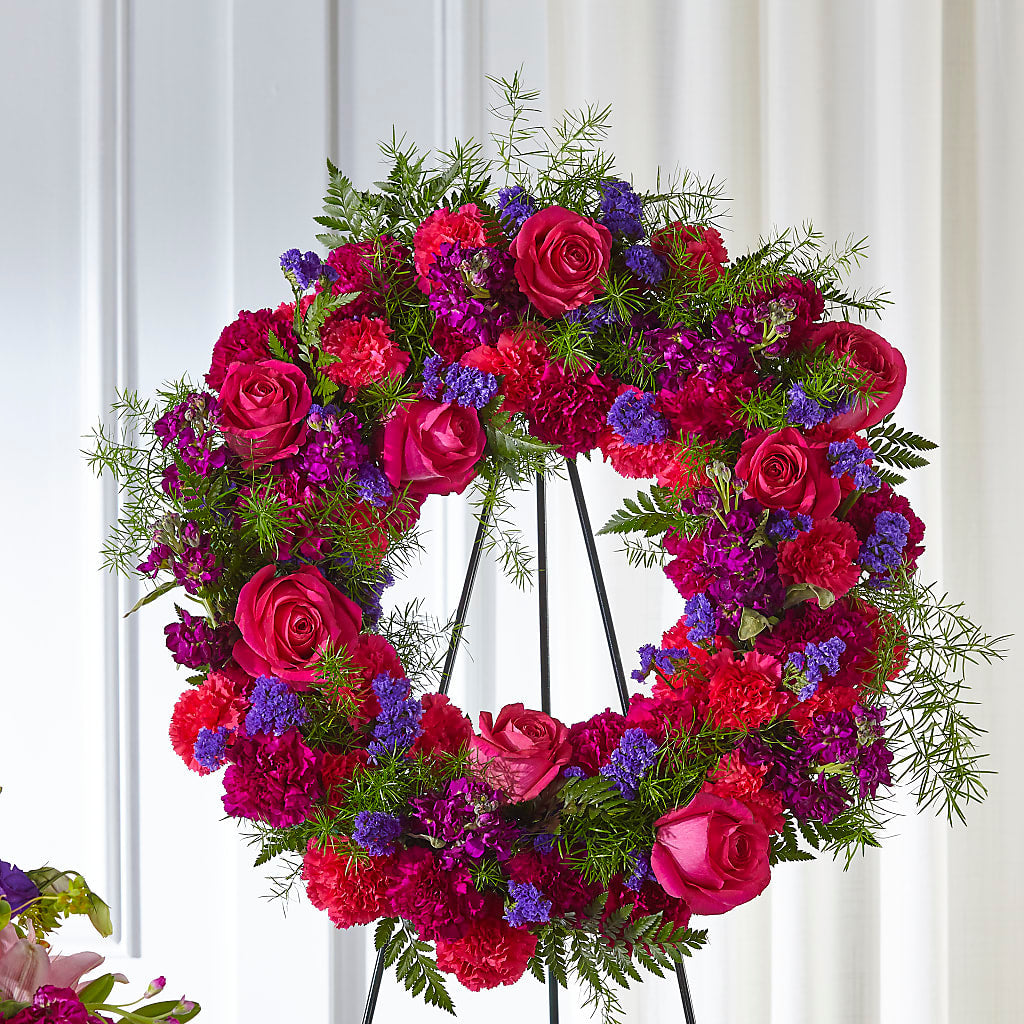 Calming Colors Wreath – Flowers Atlanta, Atlanta GA