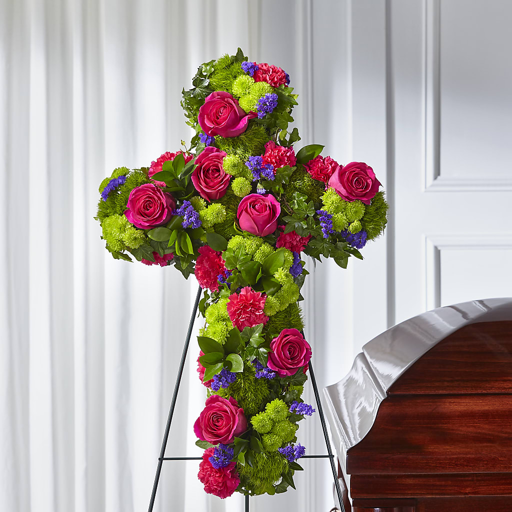 Tribute Rose Floral Cross – Flowers Atlanta, Atlanta GA