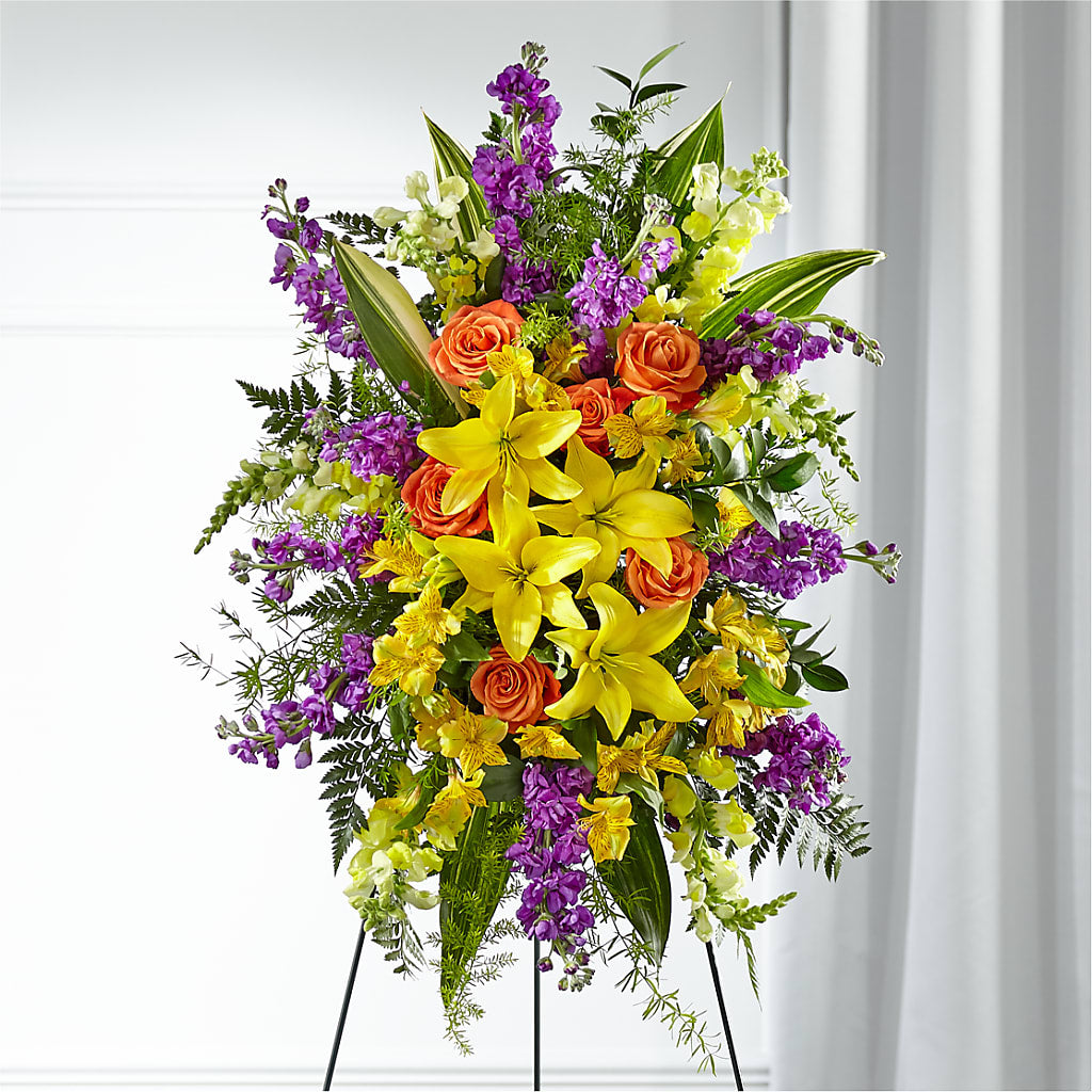 Thoughtful Prayers Standing Spray – Flowers Atlanta, Atlanta GA
