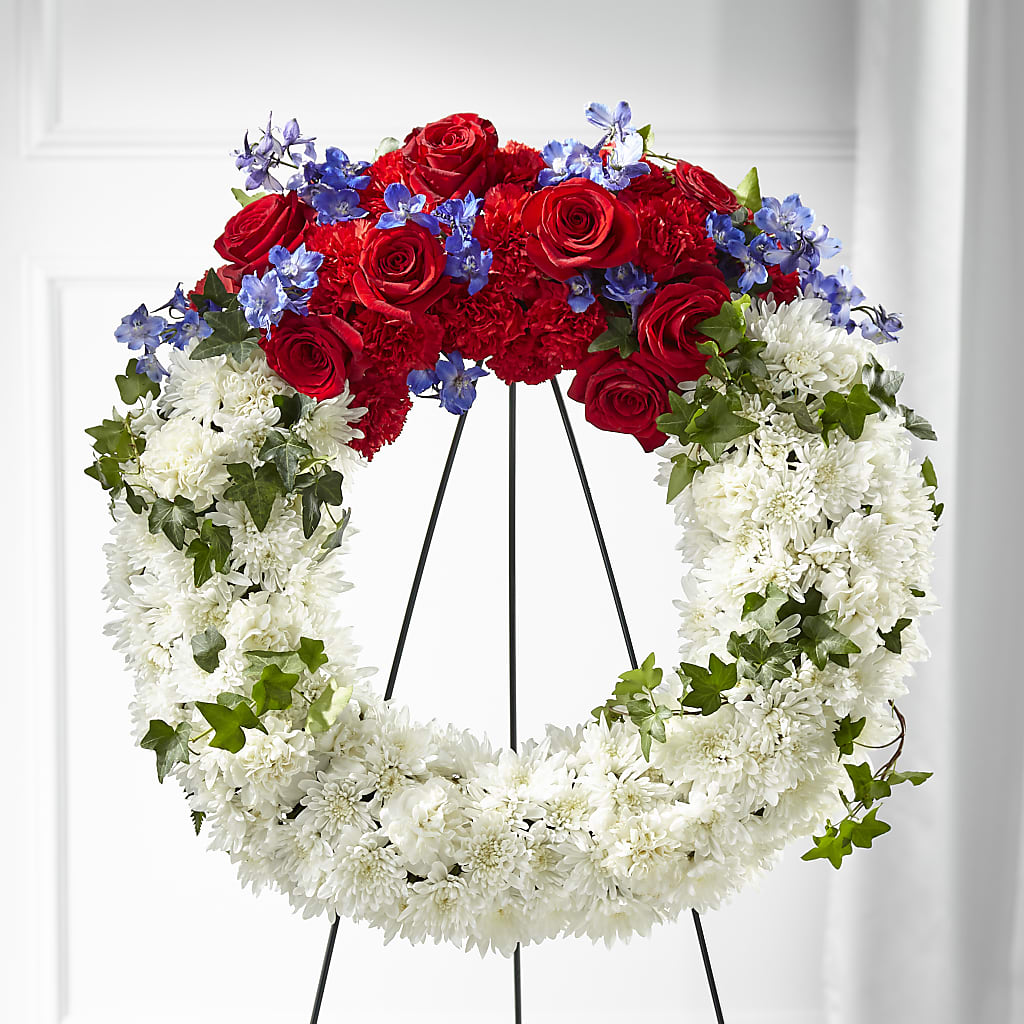 Patriotic Passion Wreath – Flowers Atlanta, Atlanta GA