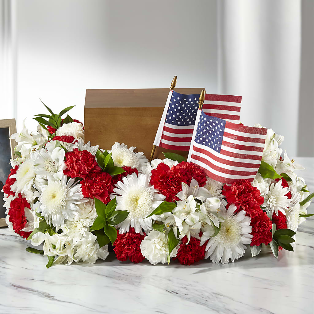 Spirit of Patriotism Cremation Adornment – Flowers Atlanta, Atlanta GA