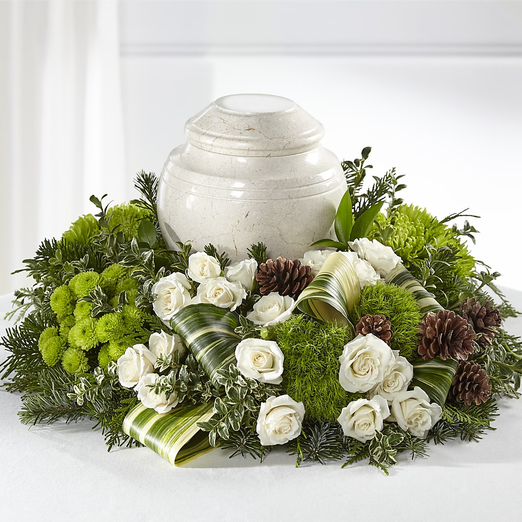 Precious Evergreen Cremation Adornment – Flowers Atlanta, Atlanta GA
