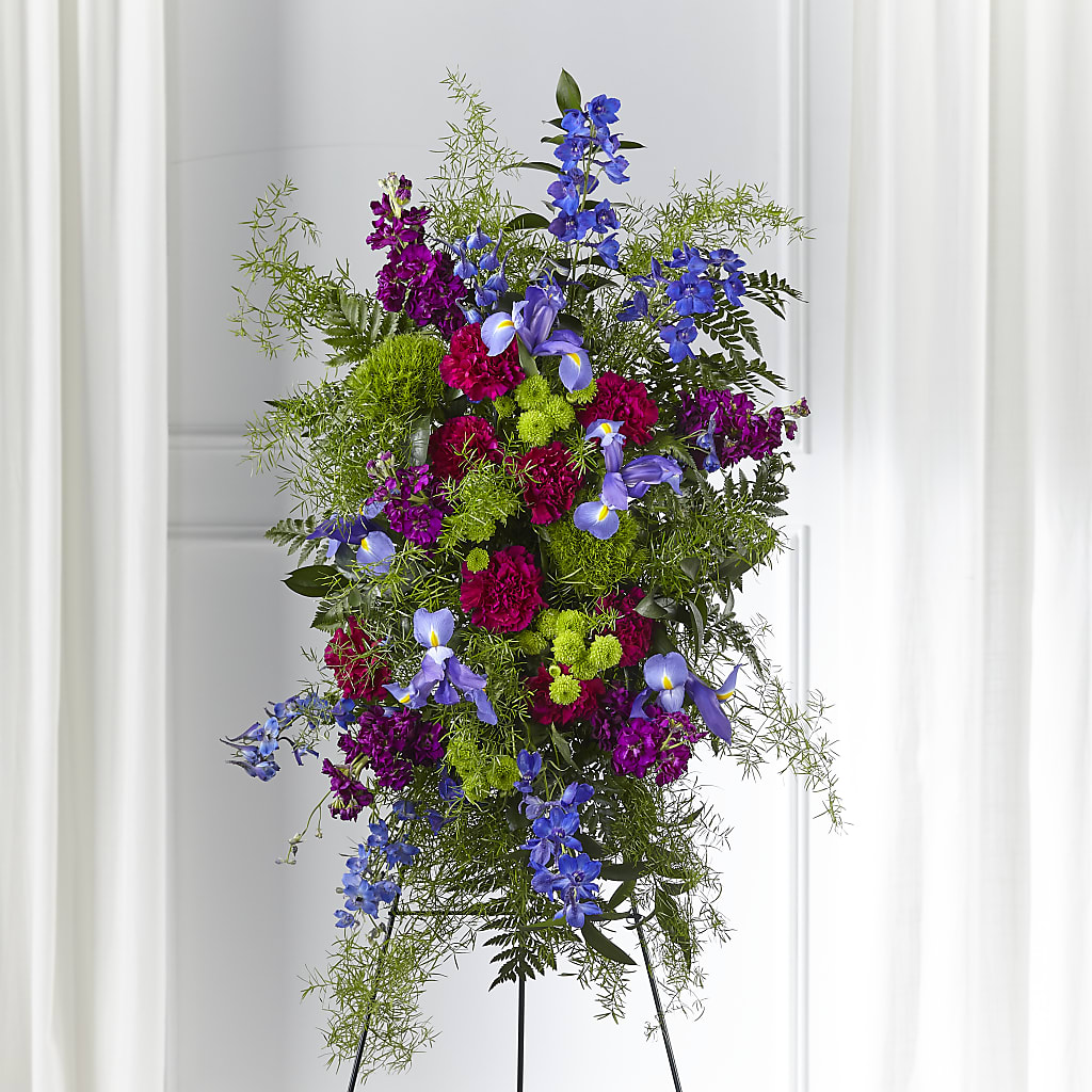 Heavenly Skies Standing Spray – Flowers Atlanta, Atlanta GA