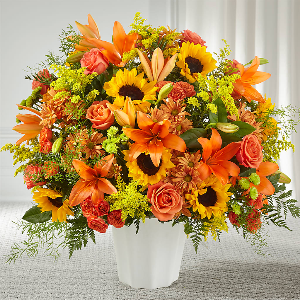 Harvest Thoughts Floor Basket – Flowers Atlanta, Atlanta GA