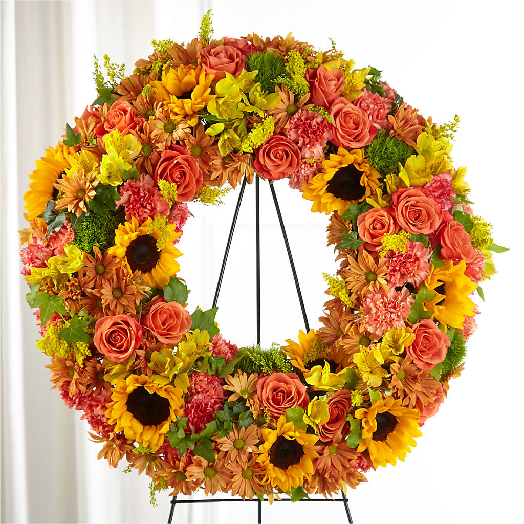 Autumnal Memories Wreath (Standard) – Flowers Atlanta, Atlanta GA
