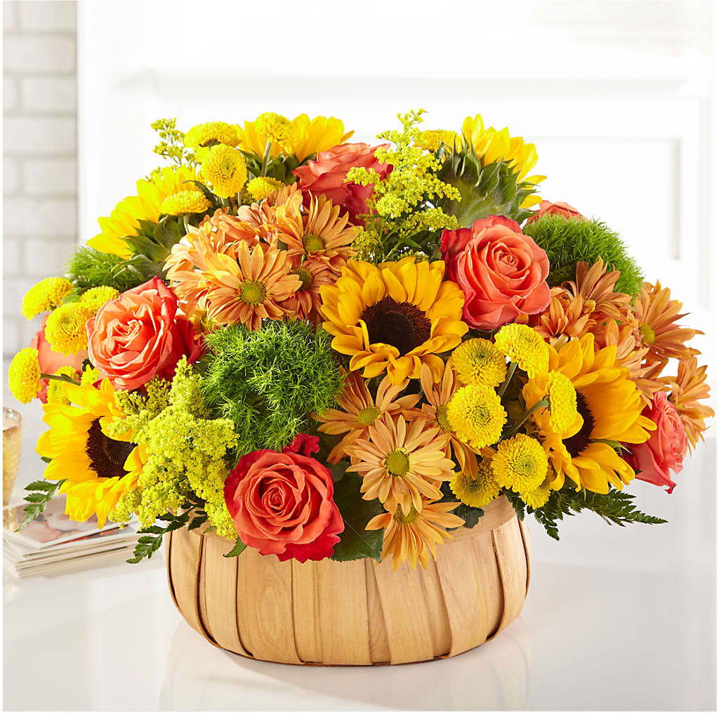 Harvest Sunflower Basket – Flowers Atlanta, Atlanta GA