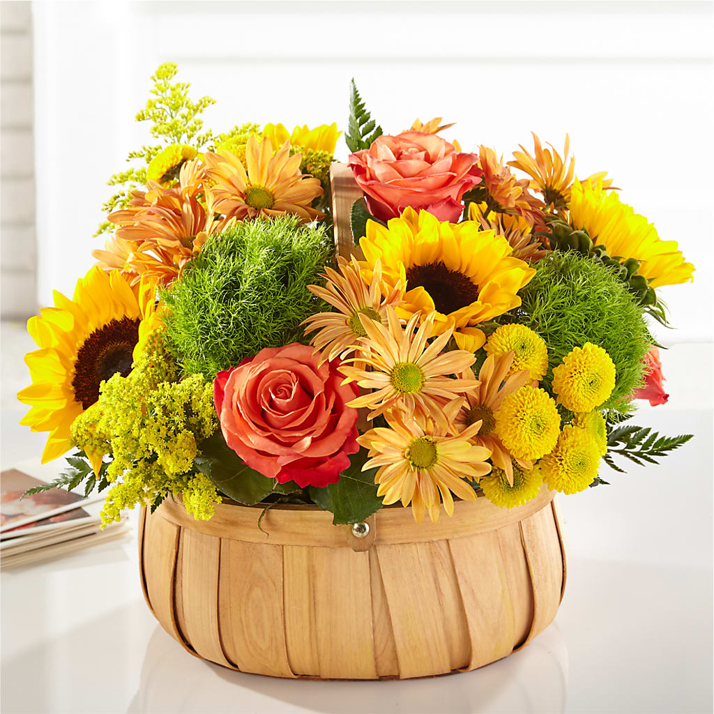 Harvest Sunflower Basket – Flowers Atlanta, Atlanta GA