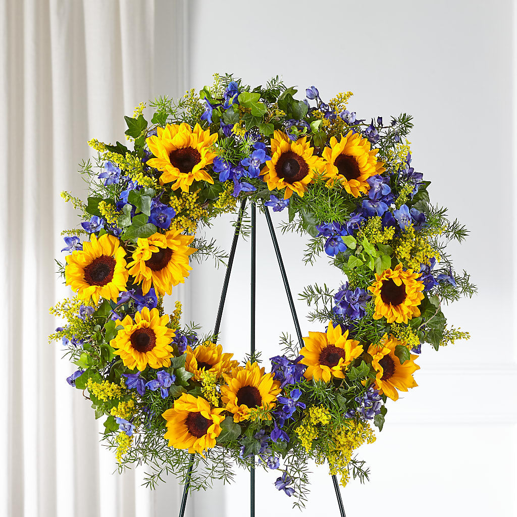 Bright Rays Wreath – Flowers Atlanta, Atlanta GA