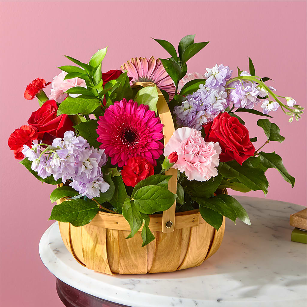 Pink Picnic Basket – Flowers Atlanta, Atlanta GA