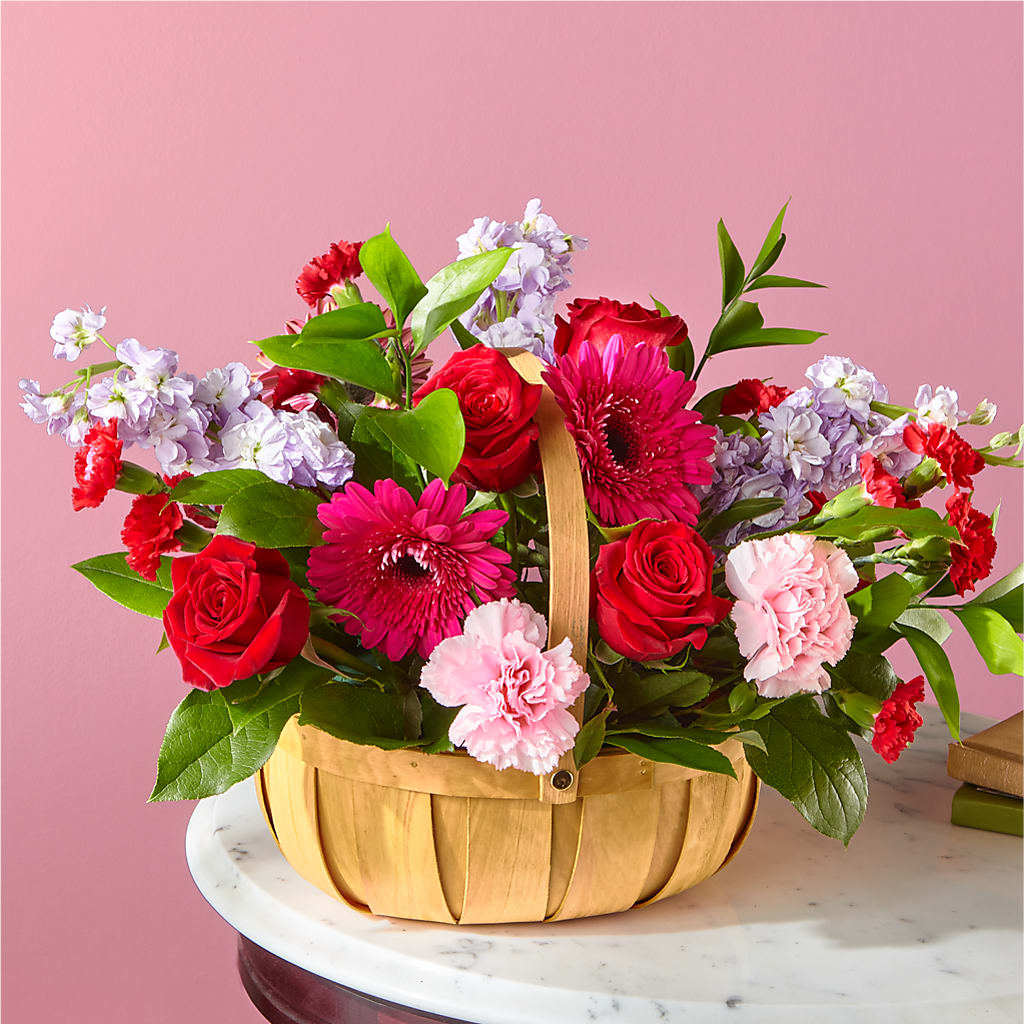 Pink Picnic Basket – Flowers Atlanta, Atlanta GA