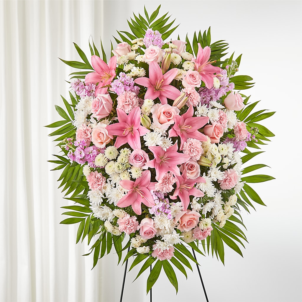 Offering Solace Standing Spray – Flowers Atlanta, Atlanta GA