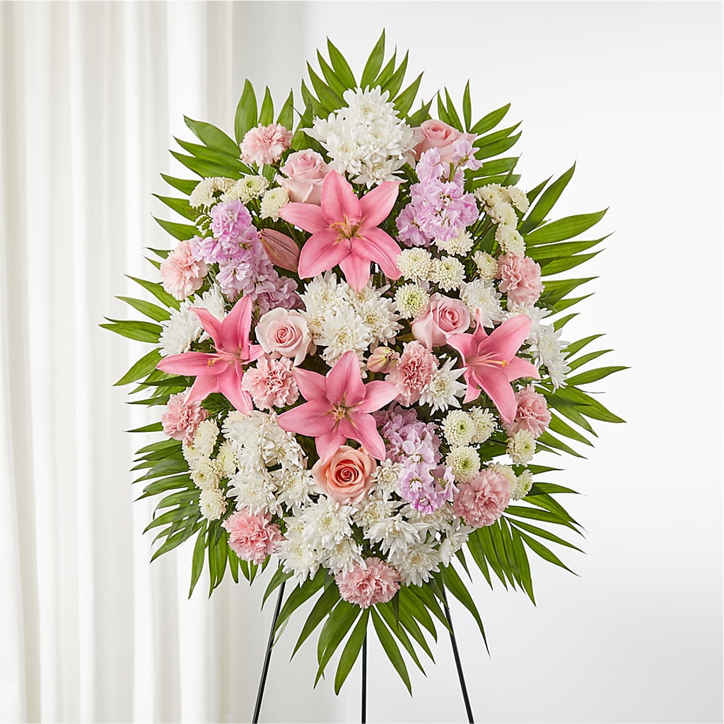 Offering Solace Standing Spray – Flowers Atlanta, Atlanta GA