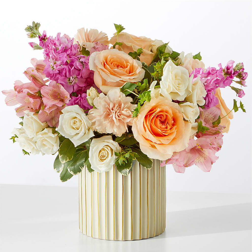 Paradise Bouquet with Ivory Vase – Flowers Atlanta, Atlanta GA