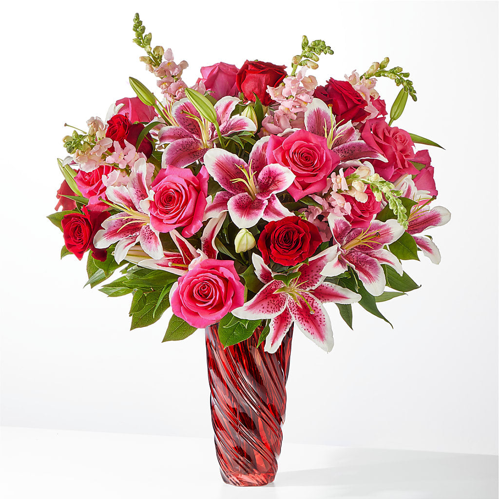 Always You Bouquet with Luxe Swirl Vase – Flowers Atlanta, Atlanta GA