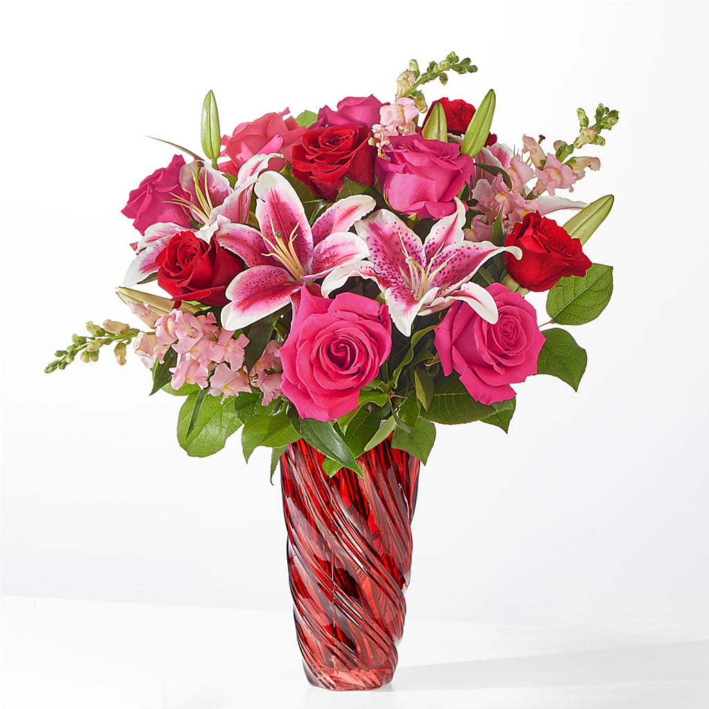 Always You Bouquet with Luxe Swirl Vase – Flowers Atlanta, Atlanta GA