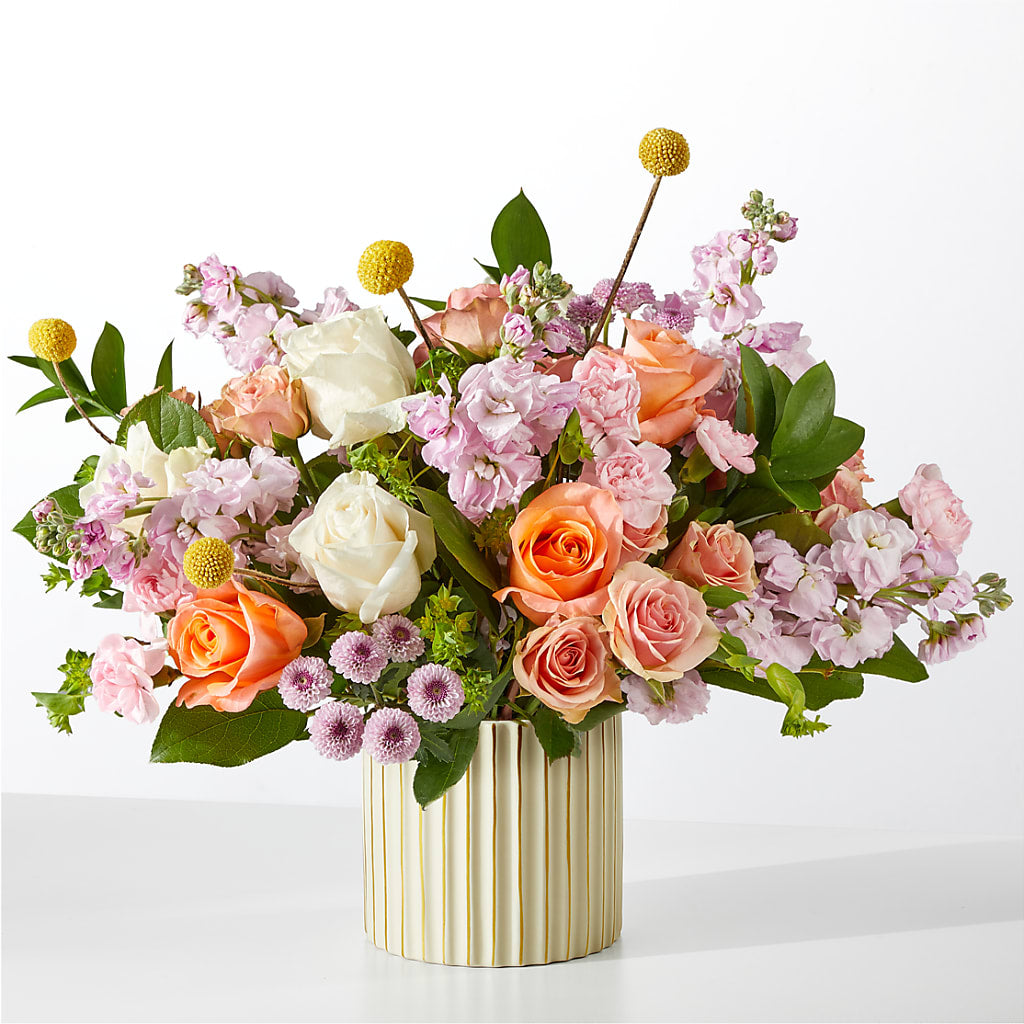 French Market Bouquet with Ivory Vase – Flowers Atlanta, Atlanta GA