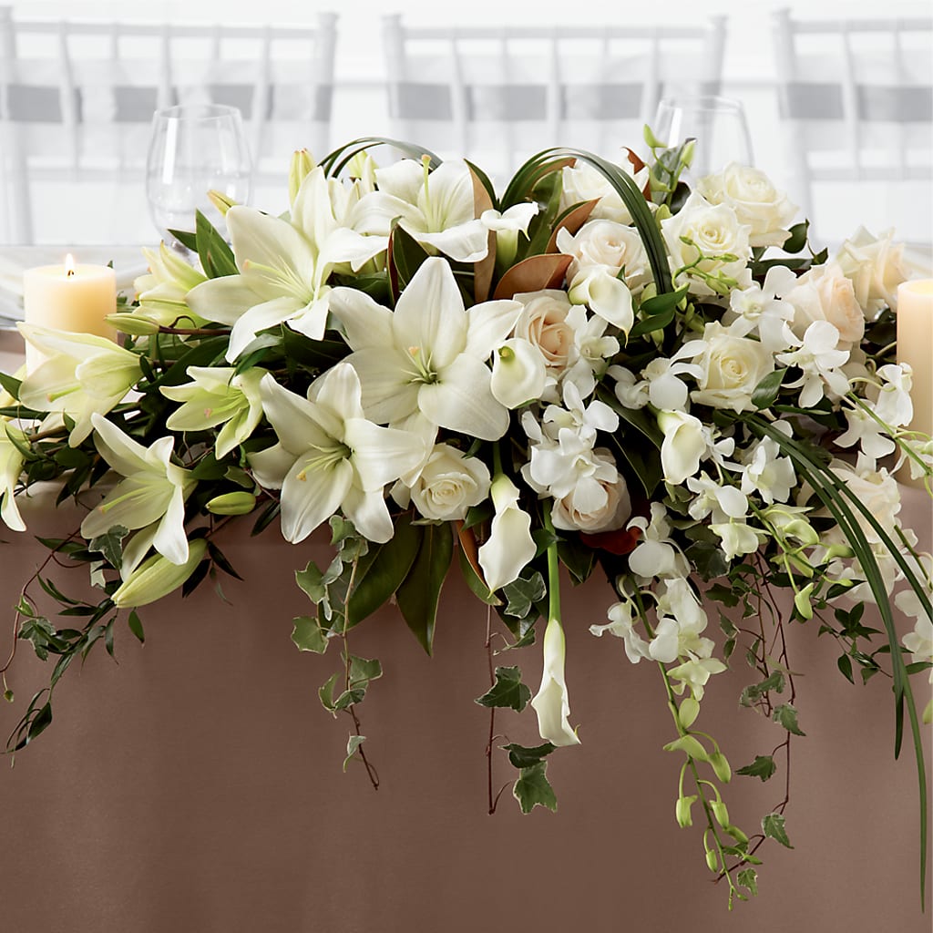 White Linen Arrangement – Flowers Atlanta, Atlanta GA
