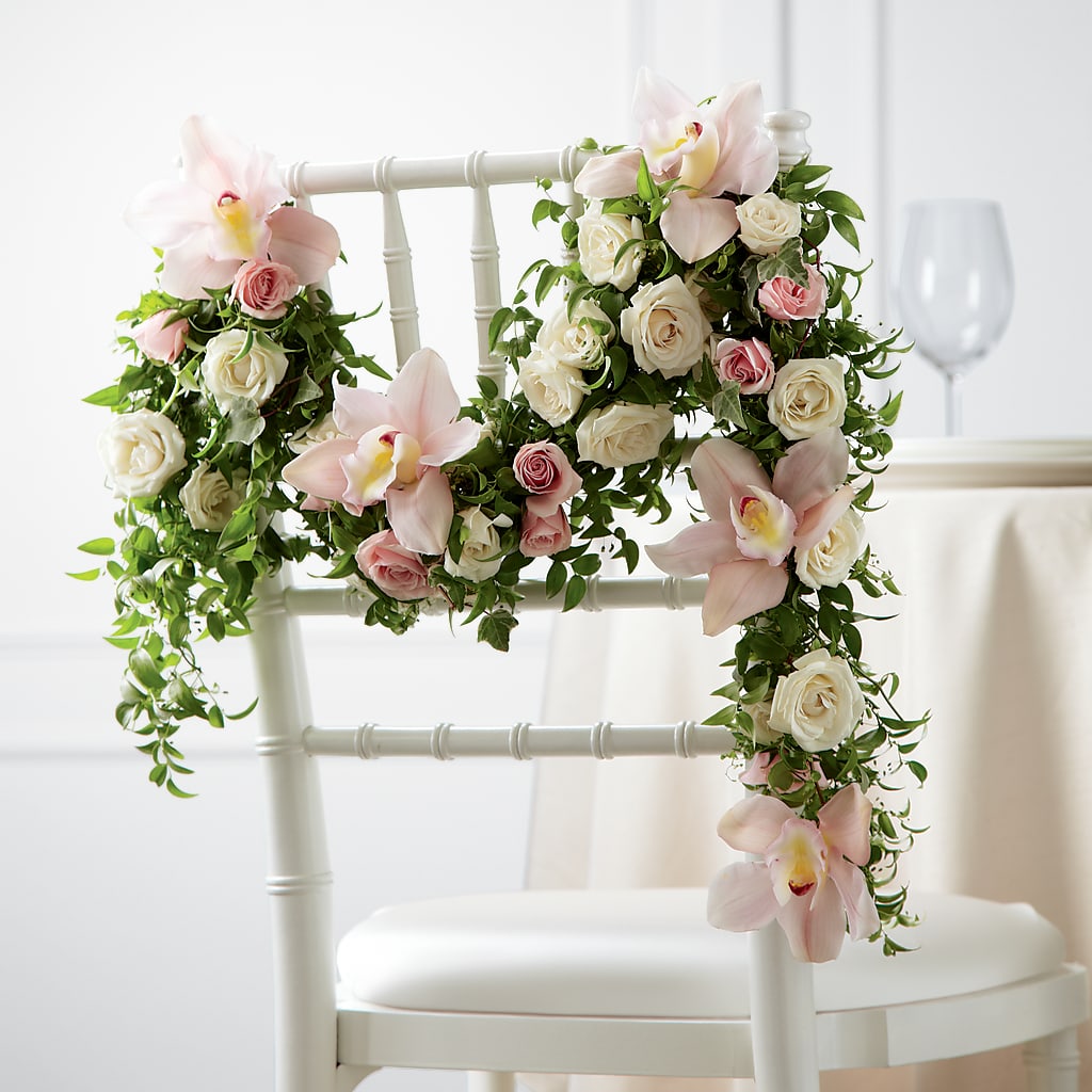 Orchid Rose Chair Décor – Flowers Atlanta, Atlanta GA