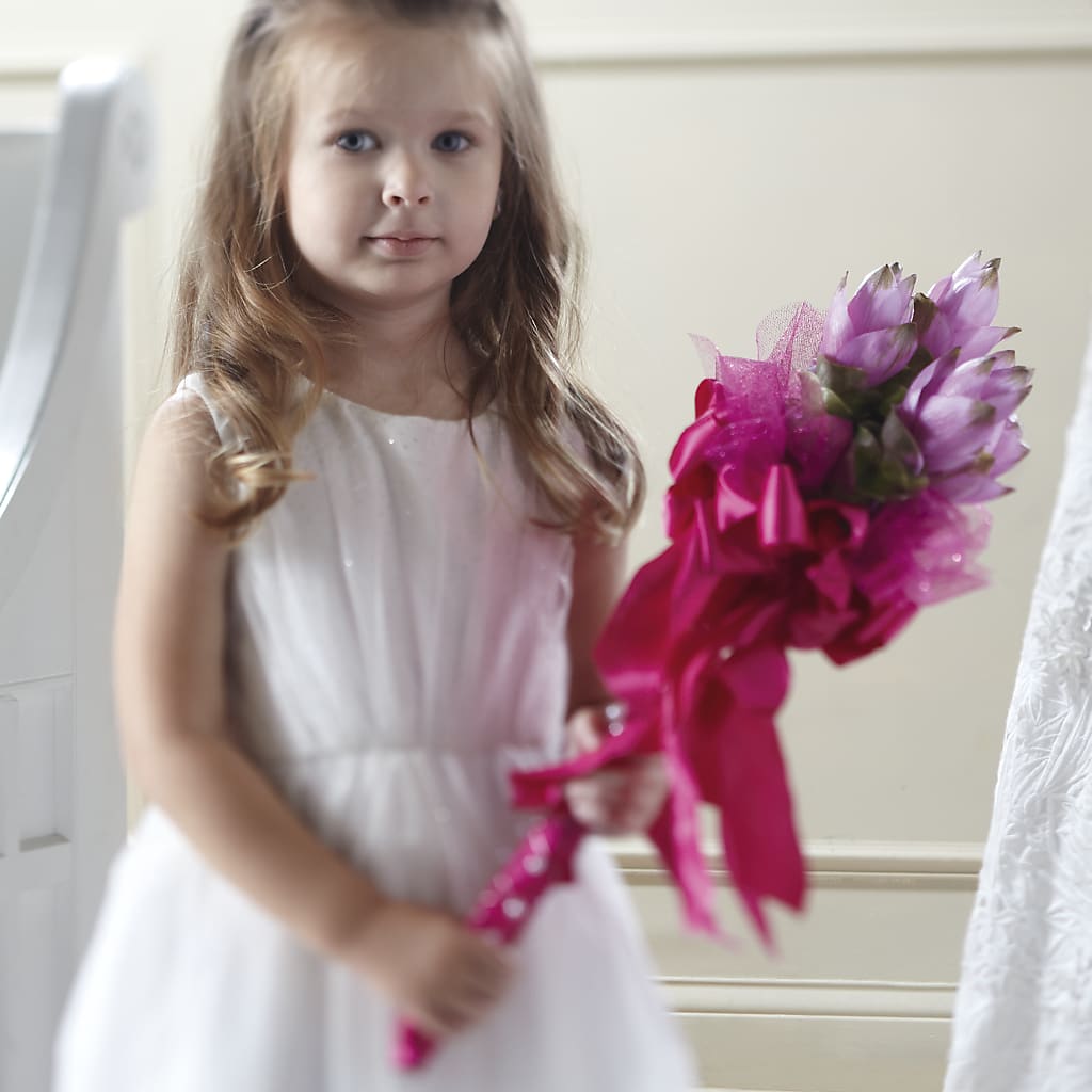 Sparkle Pink Flower Girl Bouquet – Flowers Atlanta, Atlanta GA