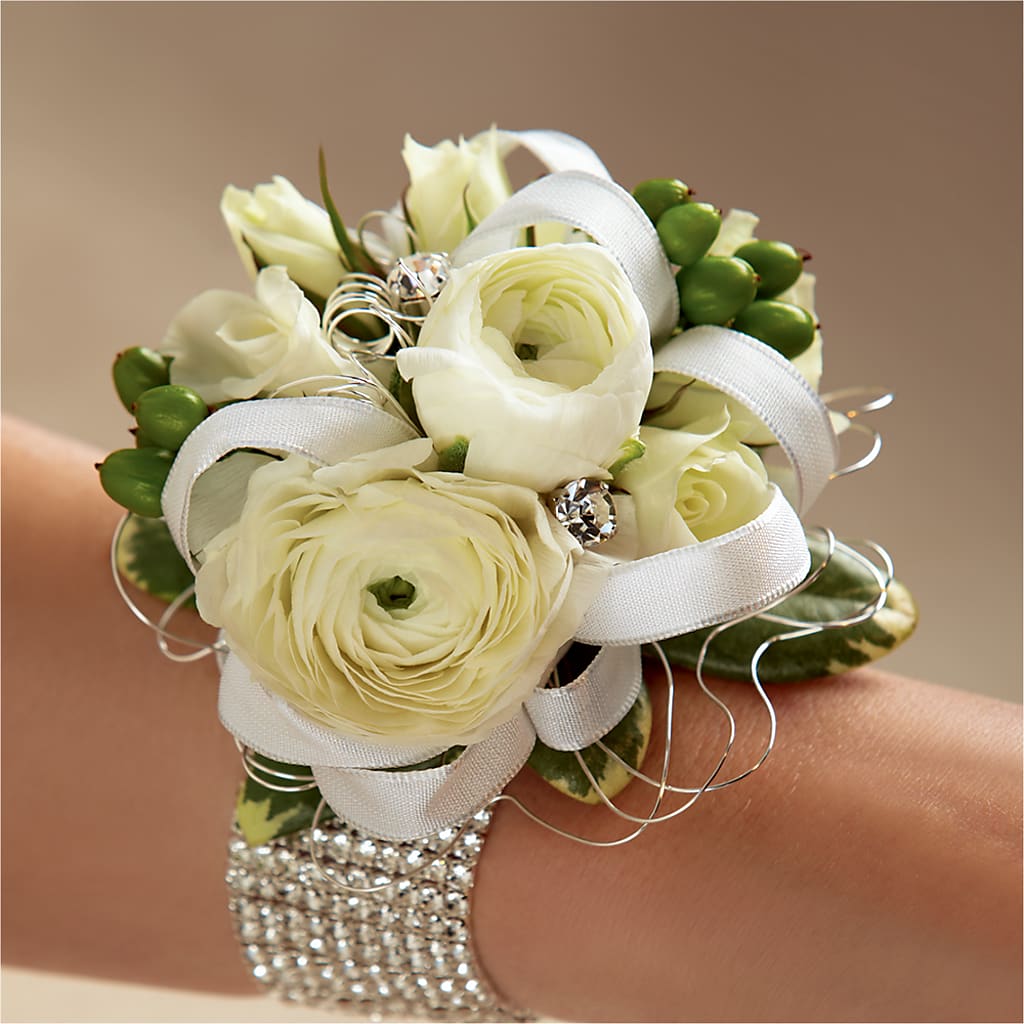 White Wedding Corsage – Flowers Atlanta, Atlanta GA