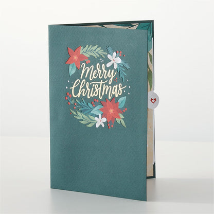 Happiest Holidays Poinsettia and Lovepop Card –  Flowers Atlanta, Atlanta GA