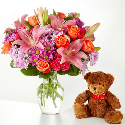 One and Only Bouquet and Bear Bundle –  Flowers Atlanta, Atlanta GA