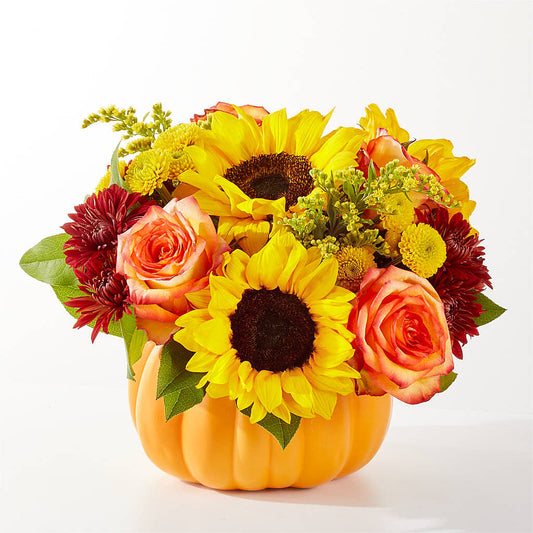 Golden Gourd Pumpkin Bouquet –  Flowers Atlanta, Atlanta GA