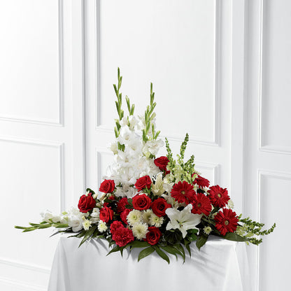 Crimson & White Arrangement –  Flowers Atlanta, Atlanta GA