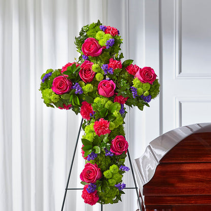 Tribute Rose Floral Cross –  Flowers Atlanta, Atlanta GA