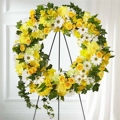 Golden Remembrance Wreath –  Flowers Atlanta, Atlanta GA