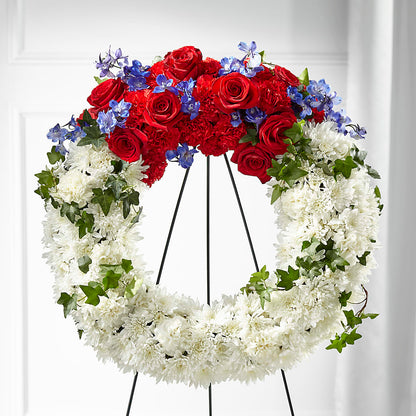 Patriotic Passion Wreath –  Flowers Atlanta, Atlanta GA