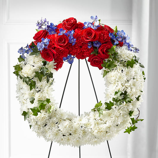 Patriotic Passion Wreath –  Flowers Atlanta, Atlanta GA