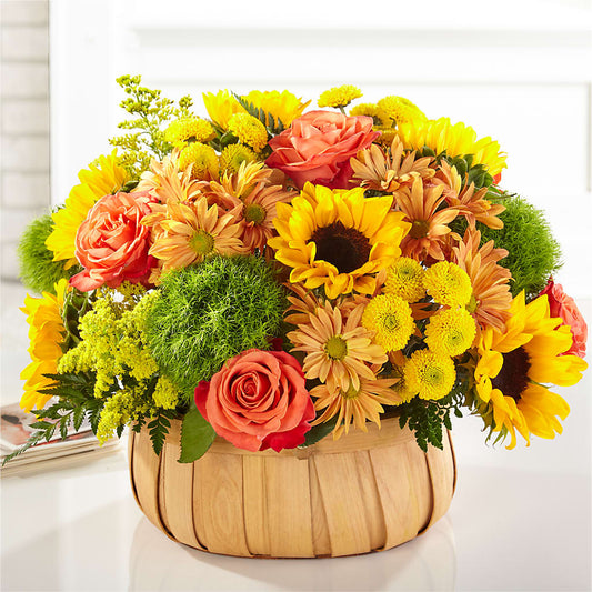 Harvest Sunflower Basket –  Flowers Atlanta, Atlanta GA