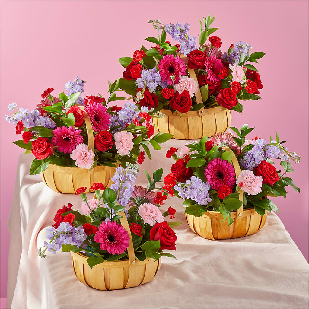 Pink Picnic Basket –  Flowers Atlanta, Atlanta GA
